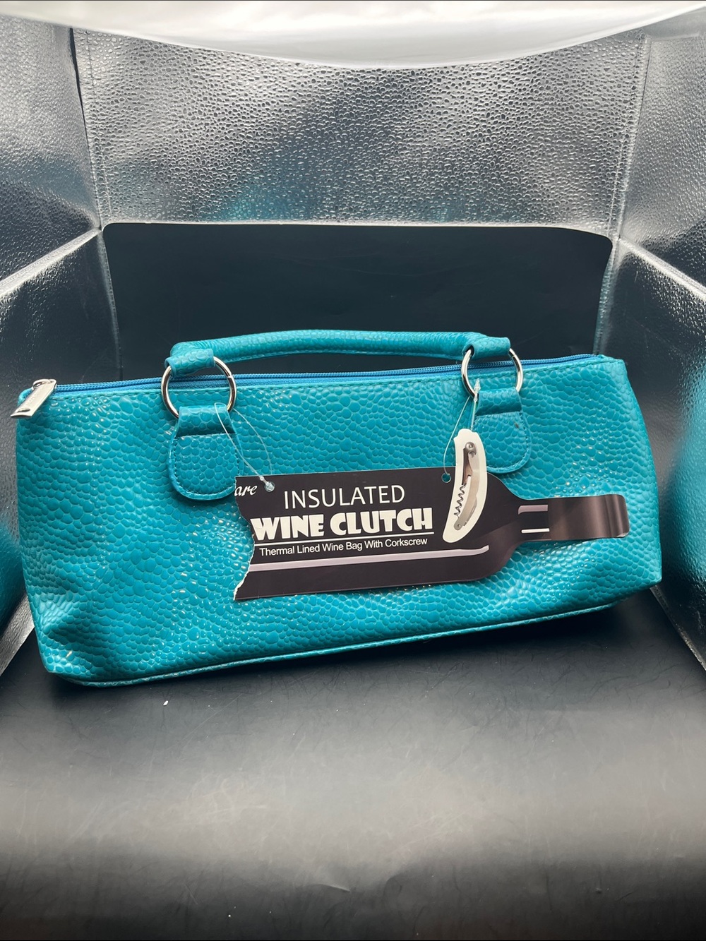 Primeware Wine Clutch Serpentes Design insulated purse NWT and opener!